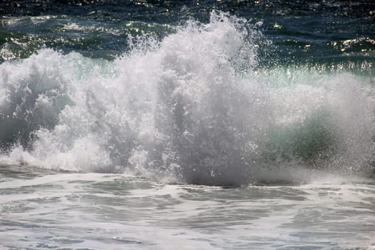 The steaming Atlantic ocean, sea wave,background stormy waters