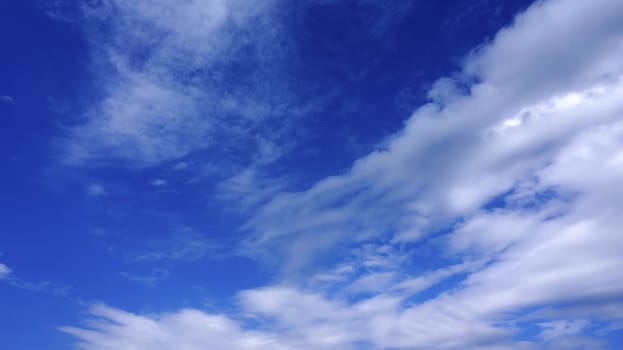 Beautiful white clouds in the blue sky