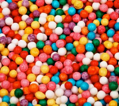 Background of Multi Colored Chewing Gum Candies closeup