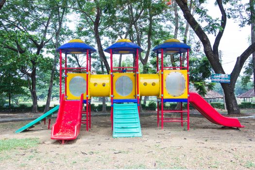 Playground without children in a park