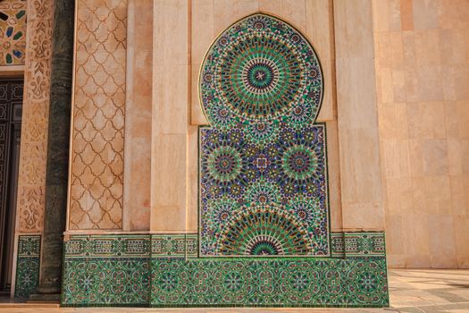 Tiles pattern at Mosque of Haasan II in Casablanca, Morocco