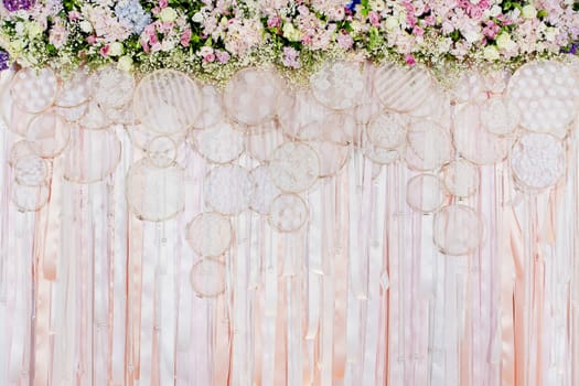 Beautiful flowers background for wedding scene