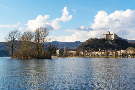 Island near the village of Angera, Lake Maggiore - Lombardy, Italy