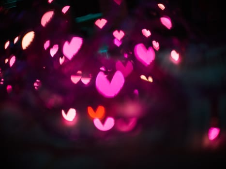 Heart bokeh background, Love Valentine's day background 