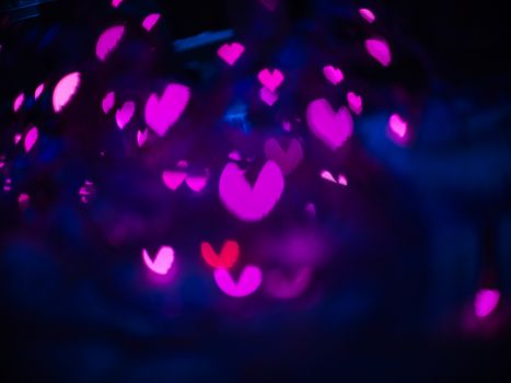 Heart bokeh background, Love Valentine's day background 