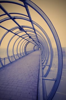 fantastic urban view of the corridor, instagram image style