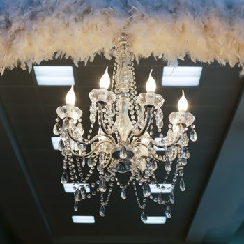 Contemporary glass chandelier