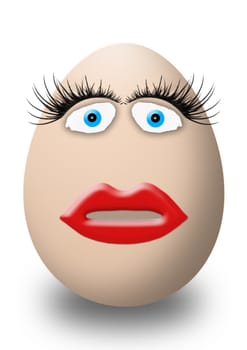 funny easter and valentines day egg face