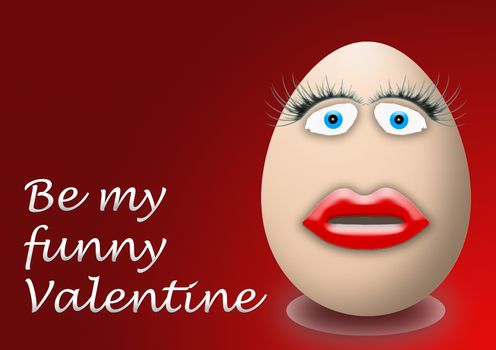 happy valentines day funny egg face