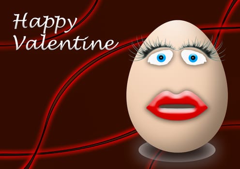 happy valentines day funny egg face