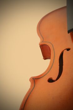 Fragment of Old Violin, Music Instrument, Graceful Lines, instagram image style