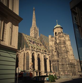 Temple of St. Stephen's, Vienna, Austria, 12.06.2013, Instagram style filtered, Editorial use only