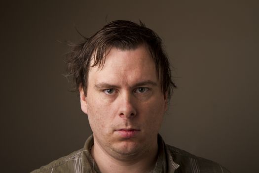 he doesn't look that happy he wants to fight