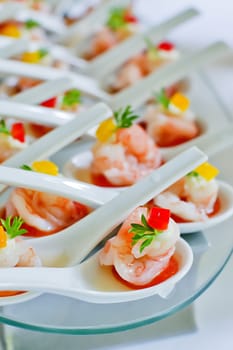 Shrimp appetizers during a party