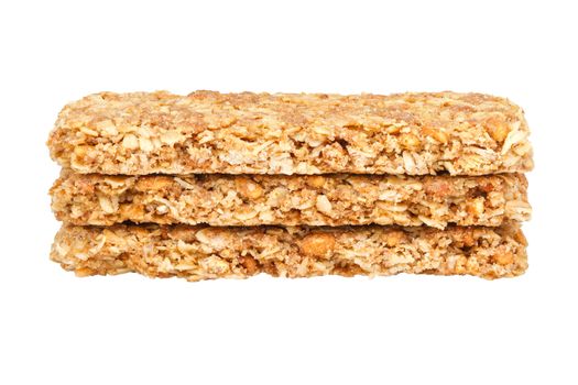 Healthy Granola bar isolated on white background