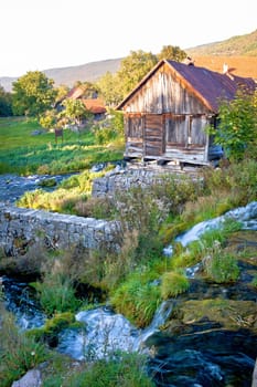 Spring of Gacka river in Lika region of Croatia