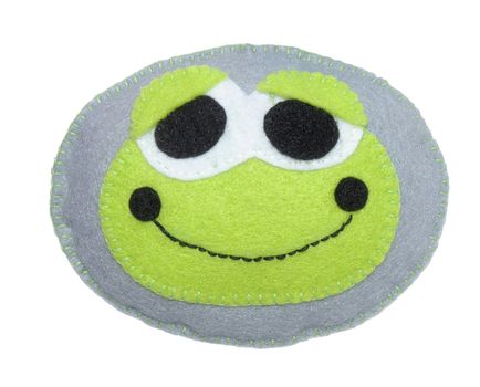 Handmade toy from felt - frog