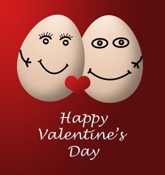 happy valentines day my egg love red heart