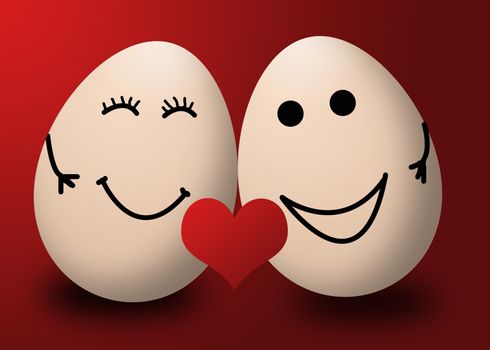happy valentines day my egg love red heart