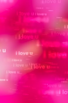 words i love you as red background