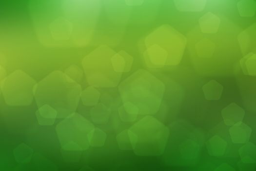 abstract green nature background, pentagon bokeh