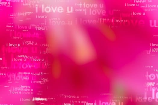 words i love you as red background