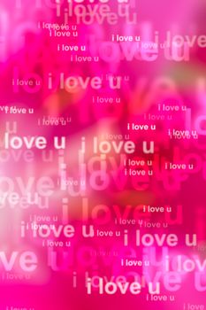 words i love you as red background