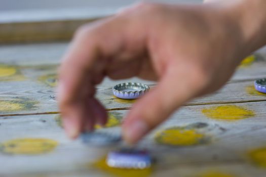 pointing draughts or checkers board game