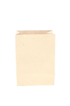 Brown paper bag. In brown paper bag. Isolated white background