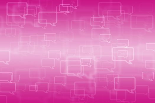  speech bubble on pink  background.