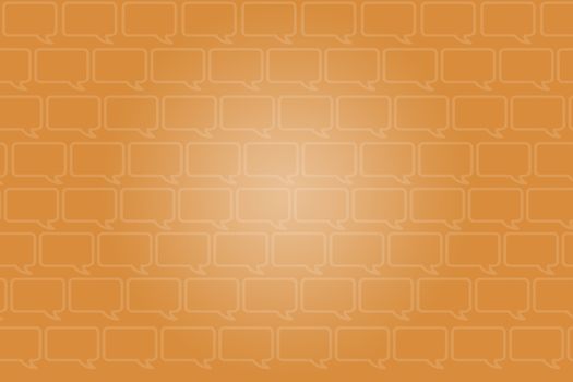  speech bubble on orange  background.