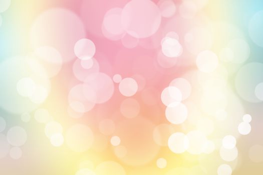 green, blue and pink pastel colorful background. bokeh blurred lights background