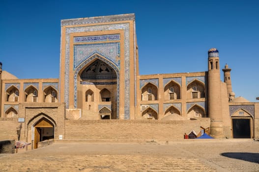 Beautiful palace in old town of Khiva, Uzbekistan