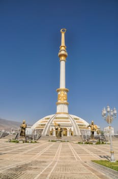 Monument of independence in Ashgabat, capital city of Turkmenistan