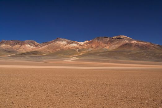 Picturesque view of tranquil bolivian desert near Salar de Uyuni in south american Andes