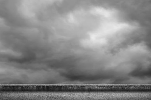 Scenic of clouds on heaven above the ground. Good background for you to put text or people on the ground.