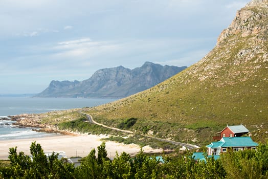 The road that goes from Gordon's Bay leading in to a small place in the bay called Rooi Els.