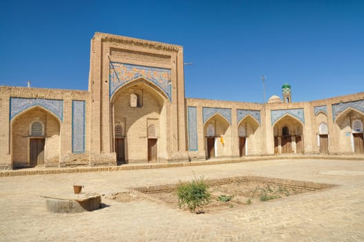 Old town in Khiva, historic site and tourist destination in Uzbekistan