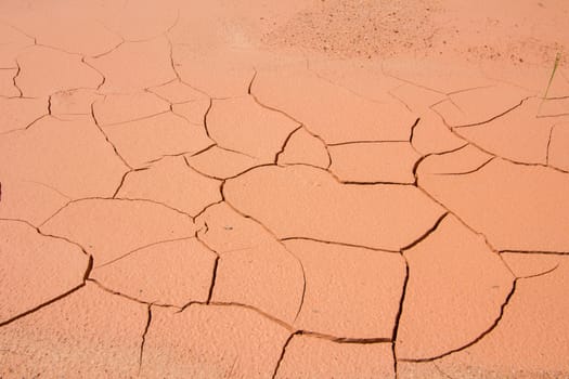 dried cracked mud,drought land , waterless, in thailand