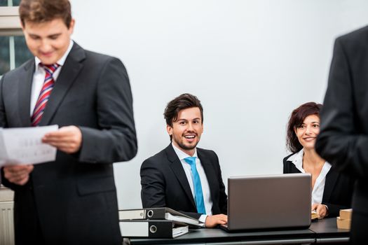 business people working in office teamwork professional meeting