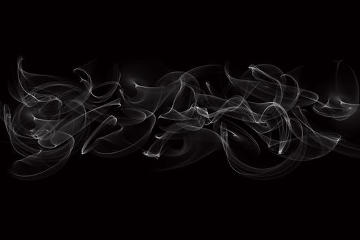 abstract smoke isolated on black background.