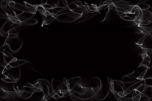 smoke border on black background.