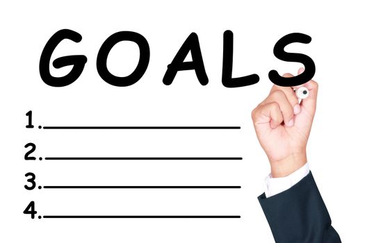 Write goals list for planning on whiteboard