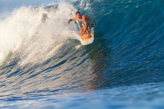 Picture of Surfing a Wave.Sumbawa Island. Indonesia.