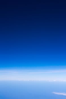 blue sky over cloud air view background only