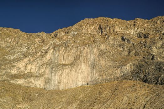 Picturesque view stone walls around Canon del Colca, famous tourist destination in Peru