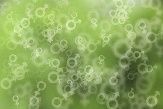 natural green background, with sex symbols