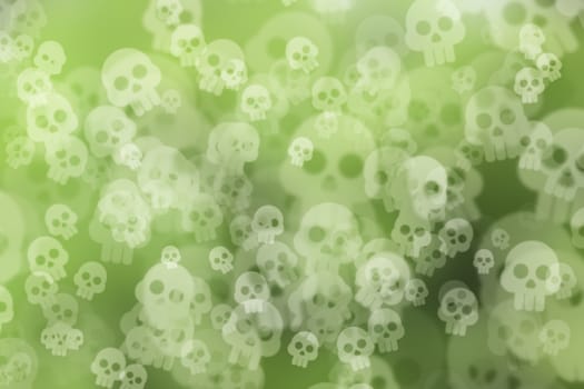 natural green background, with skull