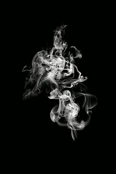 white smoke on black background