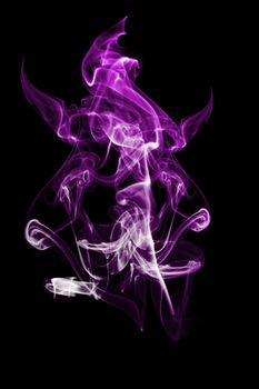 purple smoke on black background